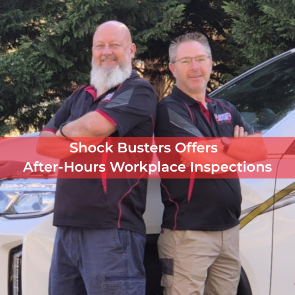 Shock Busters vehicle prepared for routine fire safety equipment testing and compliance inspections in Lismore