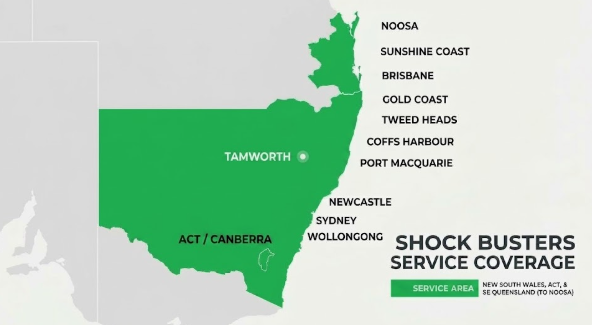 Shock Busters Service Area Map